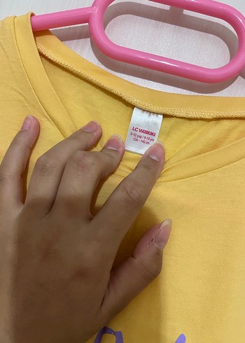 Sarı Baskılı kız çocuk pijama elbise - Görsel 2