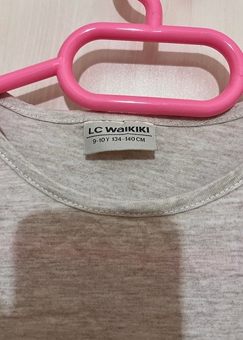 Kız Çocuk Gri Çiçek Baskılı Pamuk Tişört - Görsel 2