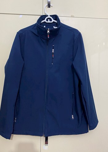 Erkek Mavi Fermuarlı Streetwear Ceket