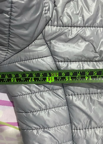 s Beden gri Renk Kadın Gri Kapüşonlu Fermuarlı Kışlık Mont