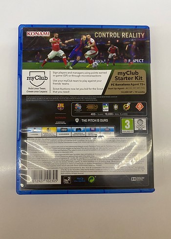 Beden Renk PES 2017 Pro Evolution Soccer PS4 kutu