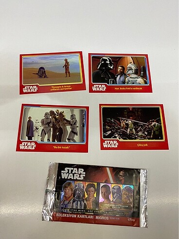 Star wars topps koleksiyon kartları
