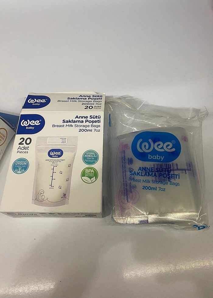 Göğüs kalkan seti ve anne sütü saklama poşeti - Görsel 3