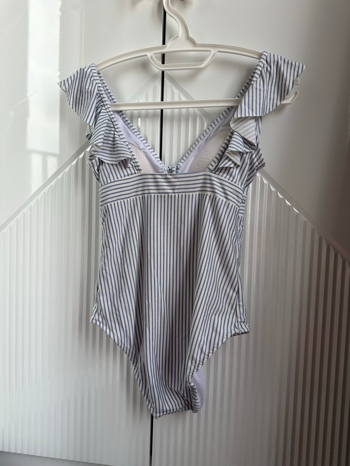 Çizgili Fırfırlı Mini Mayo - Görsel 2