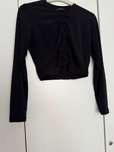 Siyah crop body suit