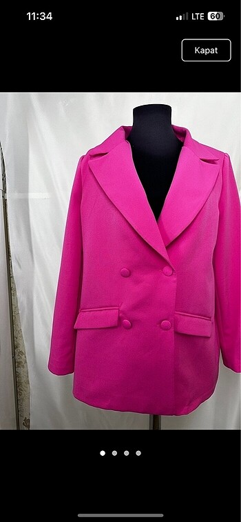 Blazer ceket pembe