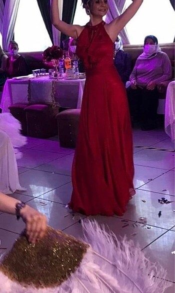 kırmızı elbise geceelbisesi #kınaelbises
