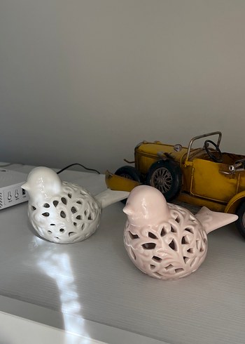 Delikli Seramik Kuş Biblo Seti - Görsel 2