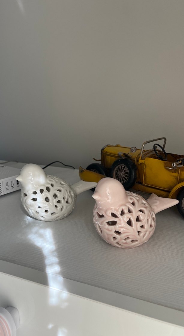 Delikli Seramik Kuş Biblo Seti - Görsel 2