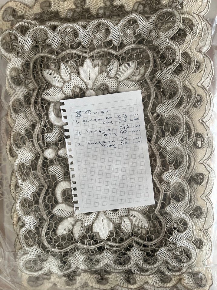 Klasik İşlemeli Masa Örtüsü Seti - Görsel 2