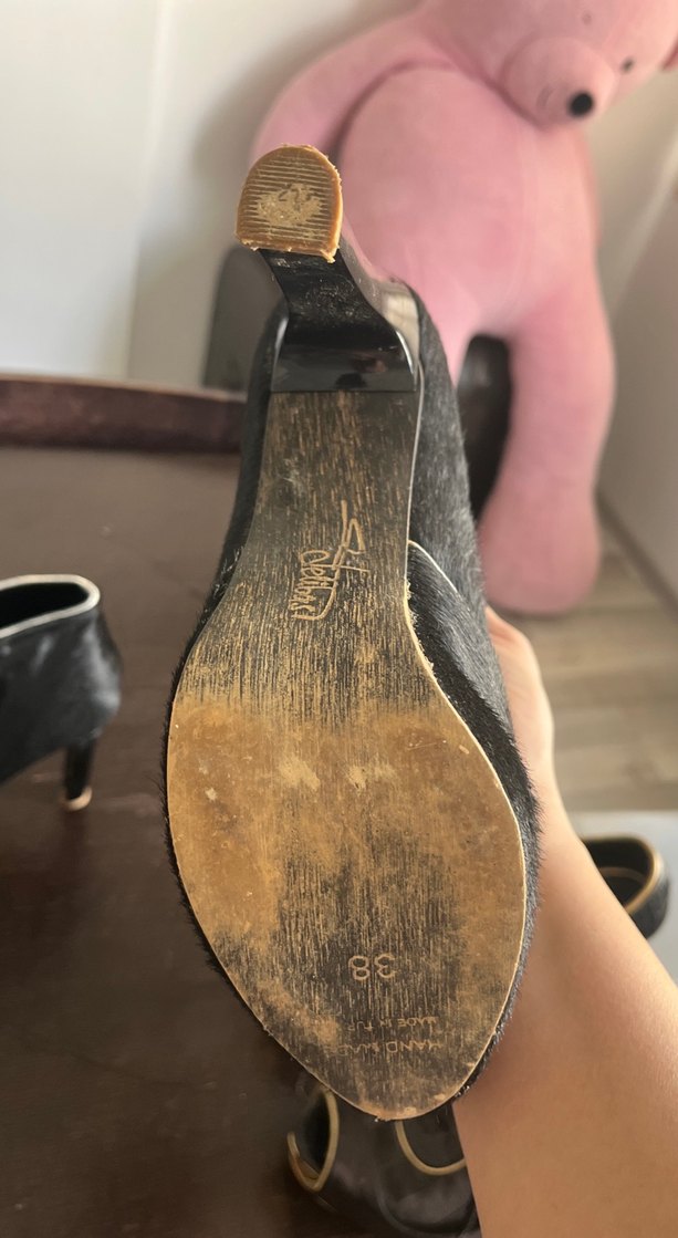 Siyah Süet Kürklü Yüksek Topuklu Zebra Desenli Bot - Görsel 3