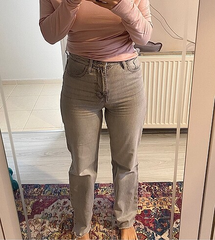 Zara yüksek bel straight fit jean
