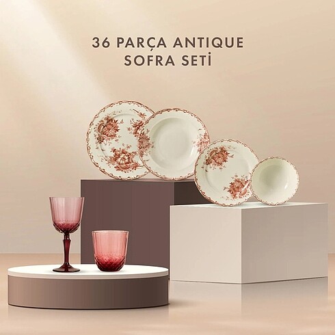 Bella maison antique 36 parça sofra seti