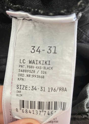 34 Beden gri Renk Gri Normal Boy Erkek Denim Pantolon