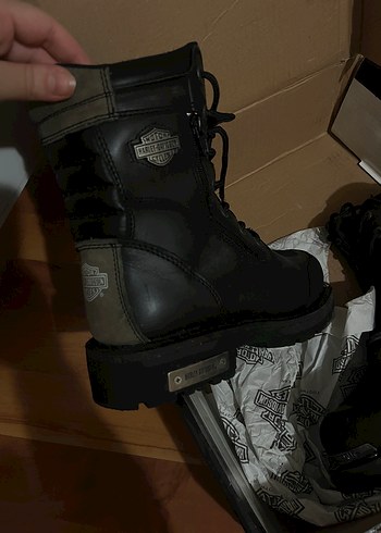 Siyah Deri  Biker Botları - Görsel 5