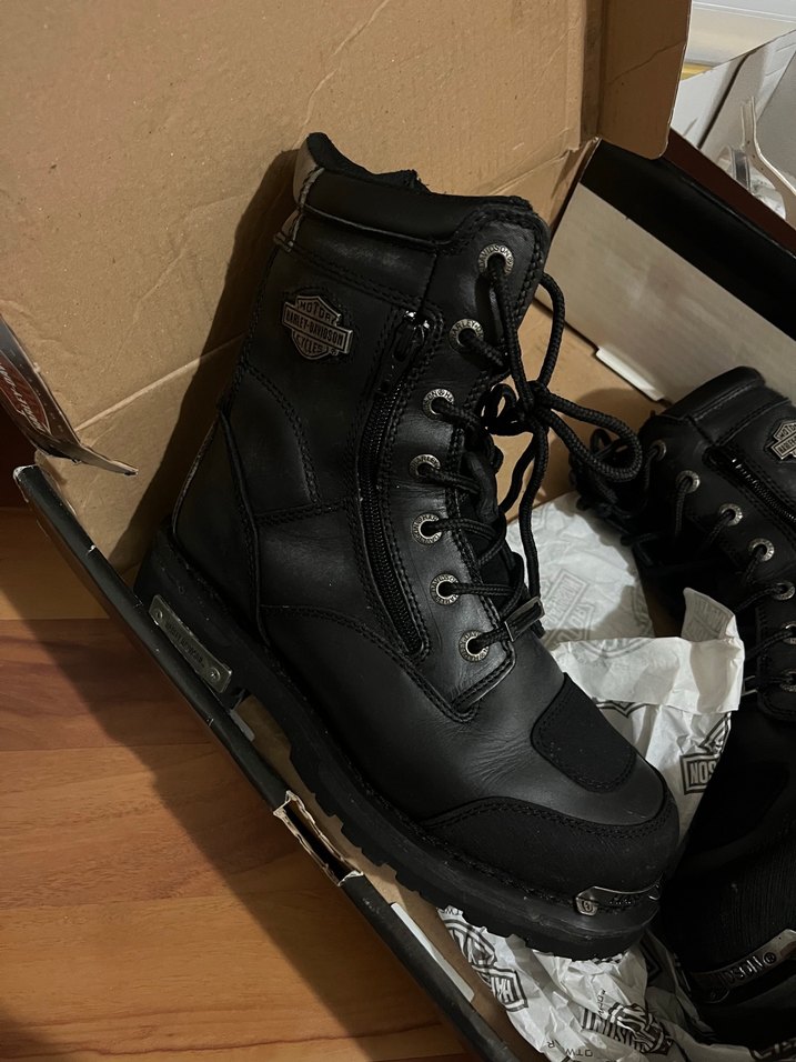 Siyah Deri  Biker Botları - Görsel 2