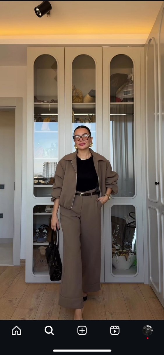 Camel Deri Kadın Takım - Görsel 2