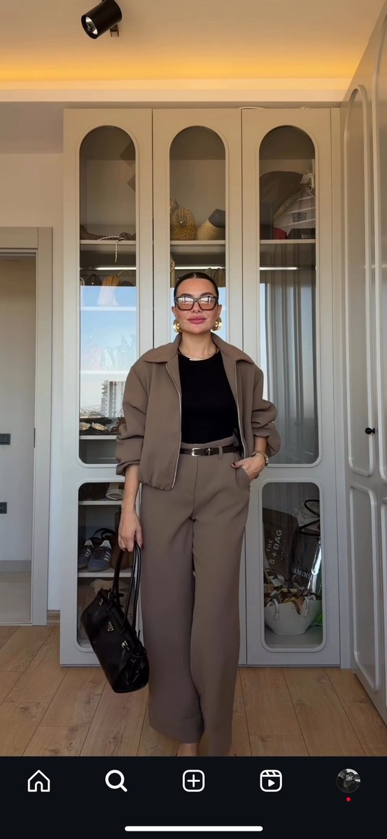 Camel Deri Kadın Takım - Görsel 4