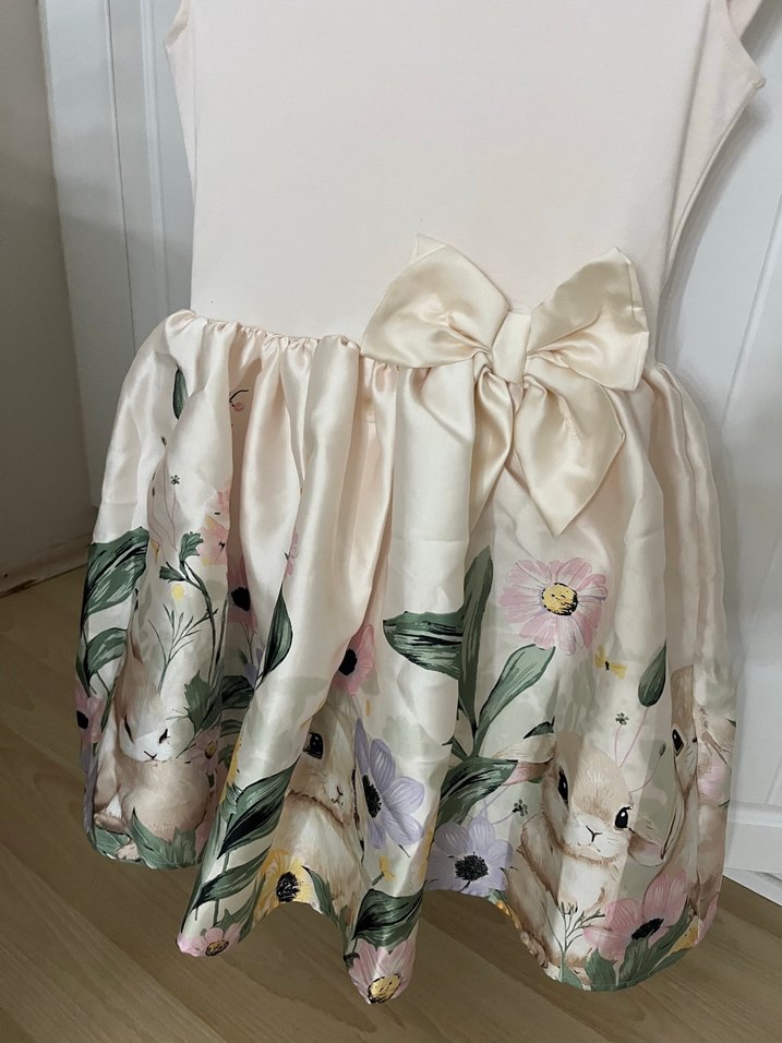 Çiçek Desenli Kız Çocuk Elbise - Görsel 2