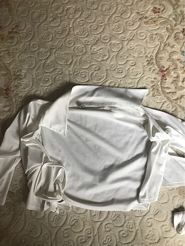 m Beden beyaz Renk çapraz gömlek bluz