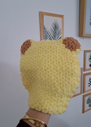 Ayıcık Tasarımlı Sarı Banyo Lifi - Görsel 3