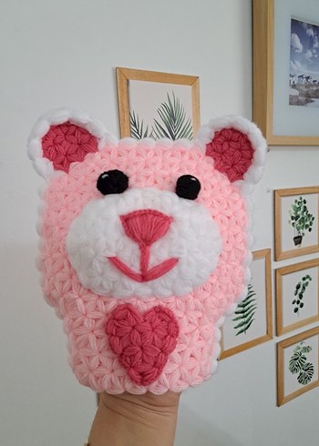 Ayıcık Tasarımlı Pembe Banyo Lifi - Görsel 2