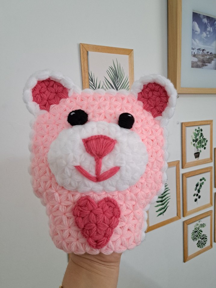 Ayıcık Tasarımlı Pembe Banyo Lifi - Görsel 2