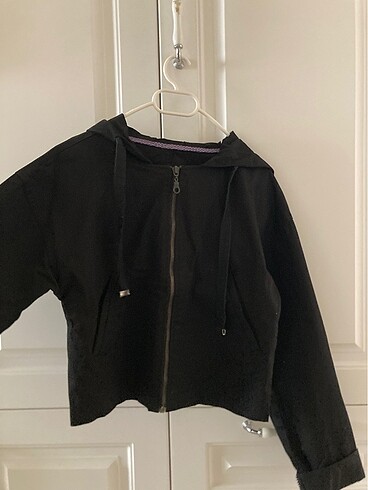 Siyah Crop Ceket