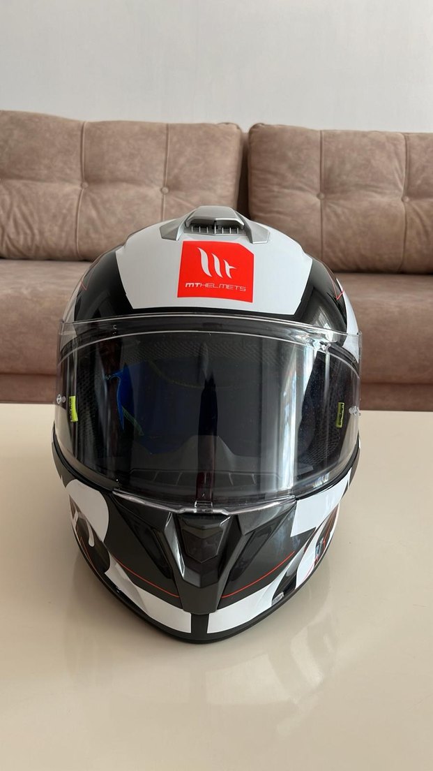 Diger Seramik Renkli Baskılı Motosiklet Kaskı - Görsel 4