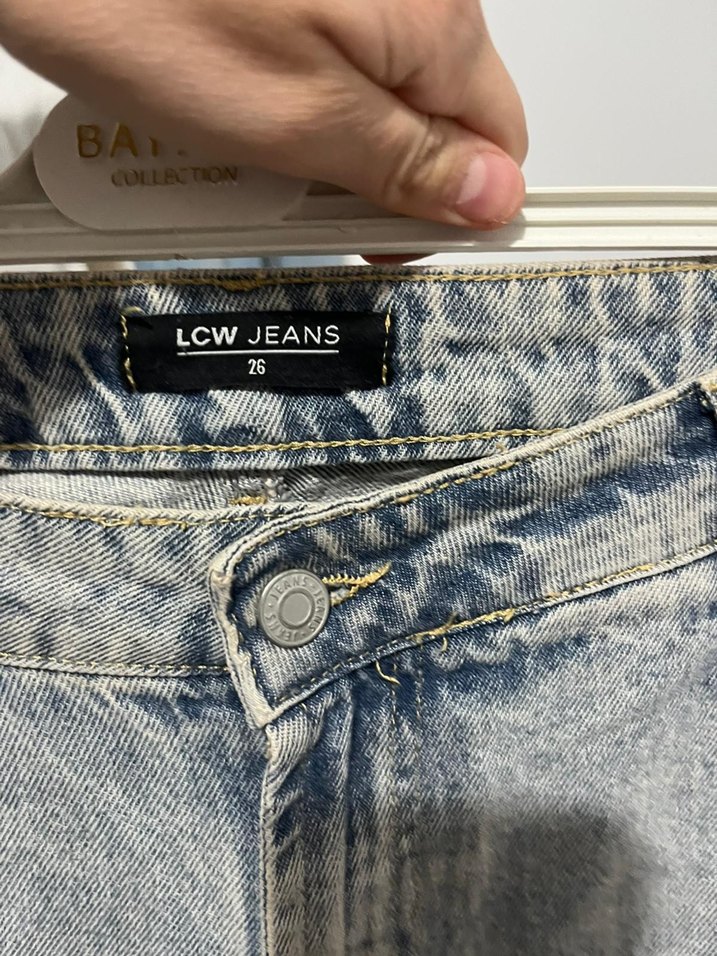 Gri Loose Fit Midi Kadın Jean - Görsel 2