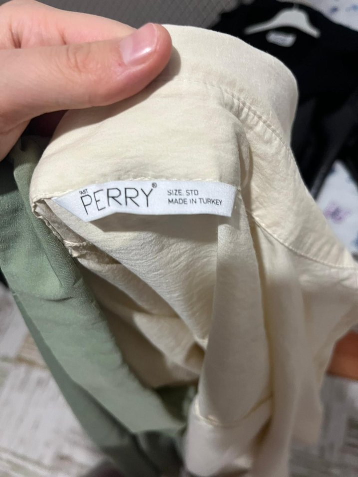 Bej Keten Kadın Gömlek Uzun Kollu - Görsel 2