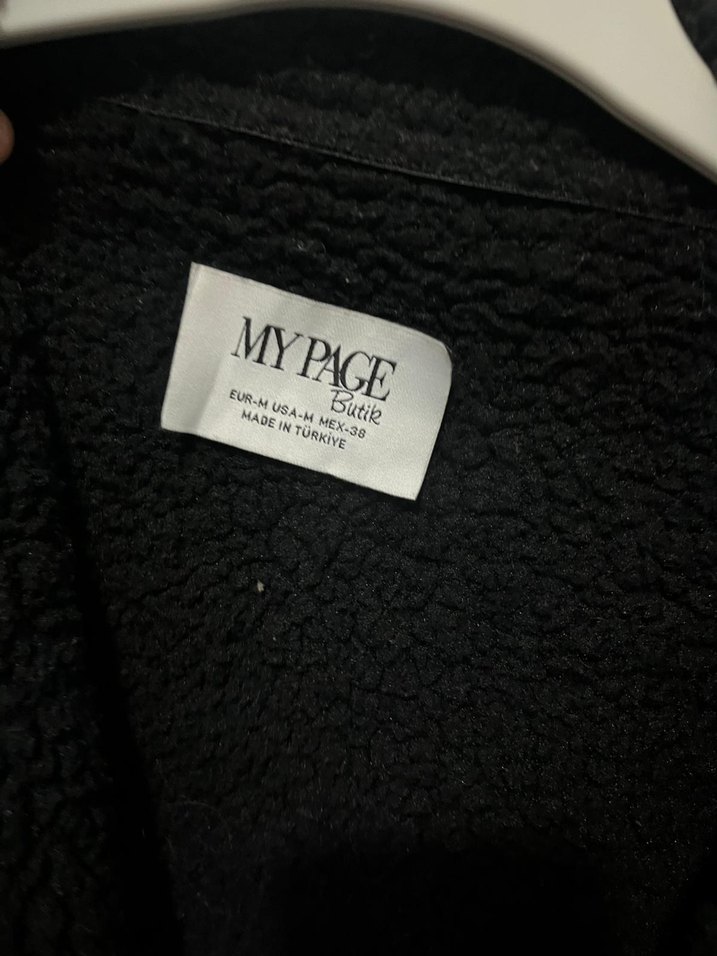 Kadın Siyah Kürklü Deri Biker Ceket - Görsel 2