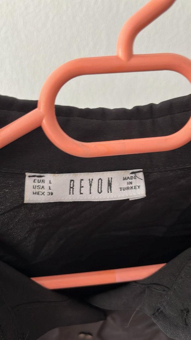 Siyah Uzun Kollu Keten Gömlek - Görsel 2