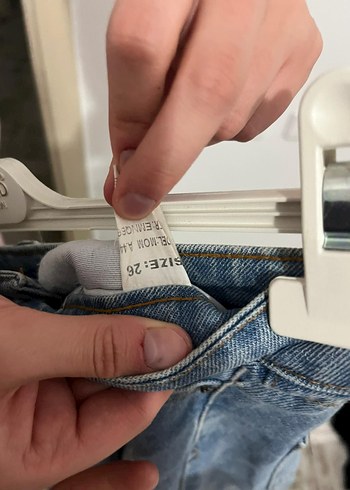 Gevşek Kesim Gri Mavi Kadın Kot Pantolon - Görsel 2