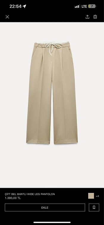 Zara bej pantolon