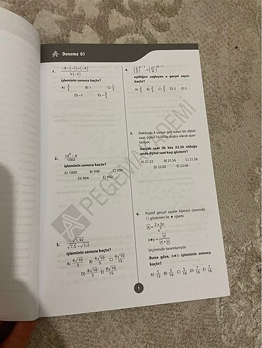  Kpss matematik deneme