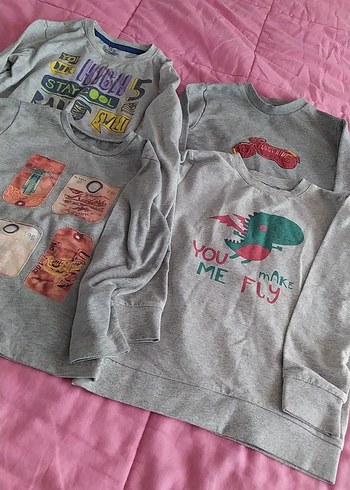 Gri Erkek Sweatshirt Uzun Kollu Rahat Kesim - Görsel 3