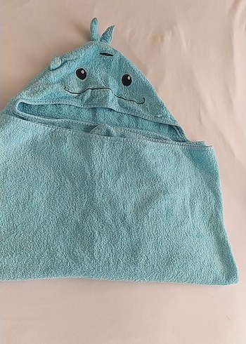 Mavi Erkek Çocuk Bornoz ve Havlu Seti - Görsel 6