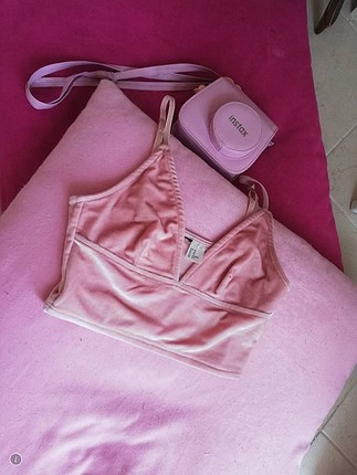xs Beden pembe Renk H&M pembe üst