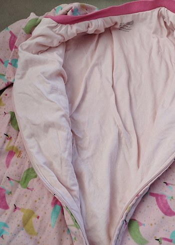 4 Yaş Beden Kız Çocuk Fermuarlı Pembe Uyku Tulumu 1.5 tog