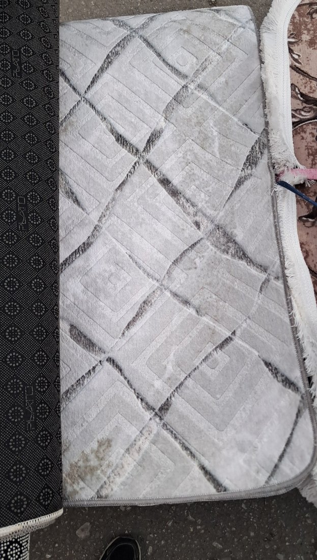 Gri Soyut Desenli Modern Halı - Görsel 4