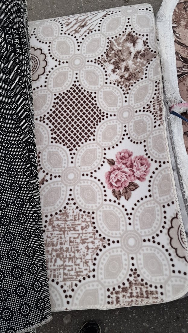 Gri Soyut Desenli Modern Halı - Görsel 3