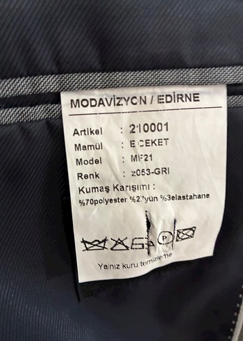 Gri Erkek Ofis Takım Elbise Ceket - Görsel 5