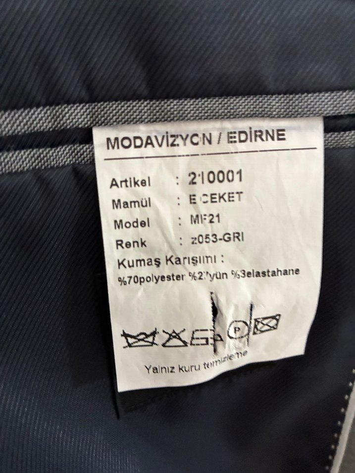 Gri Erkek Ofis Takım Elbise Ceket - Görsel 5