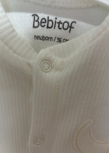 Bebek Kız Düğmeli Beyaz Tulum - Görsel 3