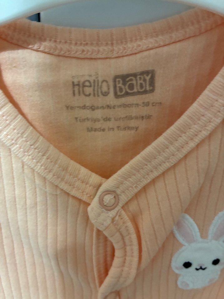 Bebek Kız Düğmeli Beyaz Tulum - Görsel 4