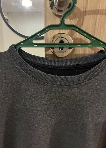 Kadın Gri Oversize Sweatshirt - Görsel 4