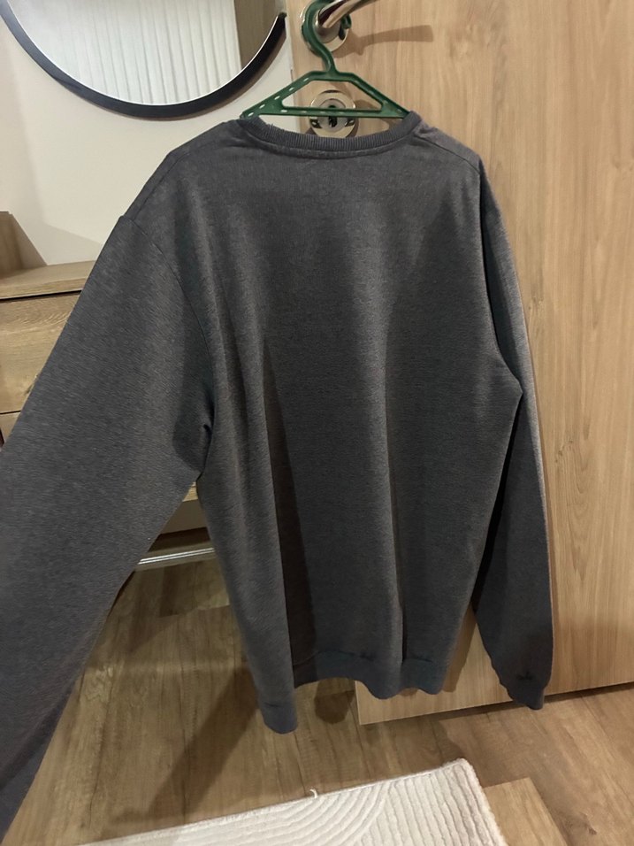 Kadın Gri Oversize Sweatshirt - Görsel 2