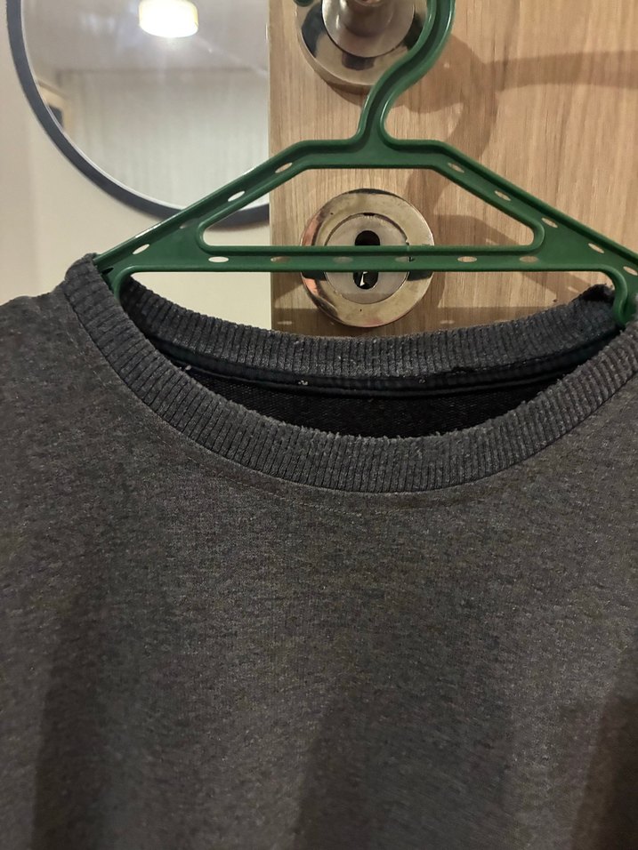 Kadın Gri Oversize Sweatshirt - Görsel 4