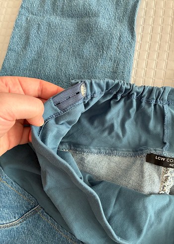 Gri Mavi Hamile Kot Pantolon - Görsel 5